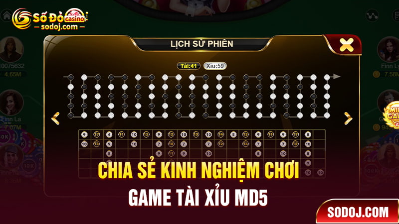 Chia sẻ kinh nghiệm chơi tài xỉu MD5